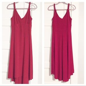 Bisou Bisou Red Braided Strap High-Low Dress - 8